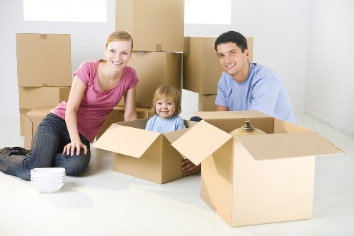 Secure long-term storage unit in Feltham with organized boxes