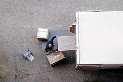 Furniture and boxes safely stored in a household unit