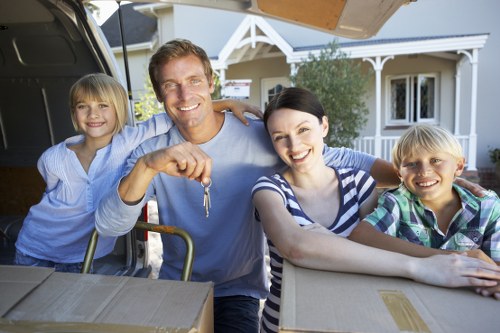 Family using Feltham storage for long-term organization