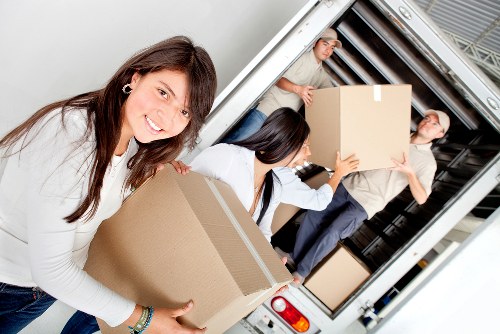 Packed household items ready for storage or relocation